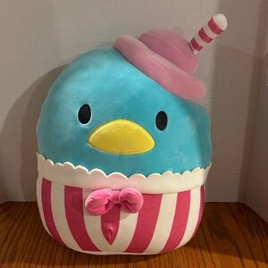 Sanrio Tuxedosam Pink and Blue Striped Bird Plush